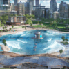 Artist impression of Surf Lakes new model designed for reduced-size land areas